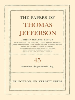cover image of The Papers of Thomas Jefferson, Volume 45
